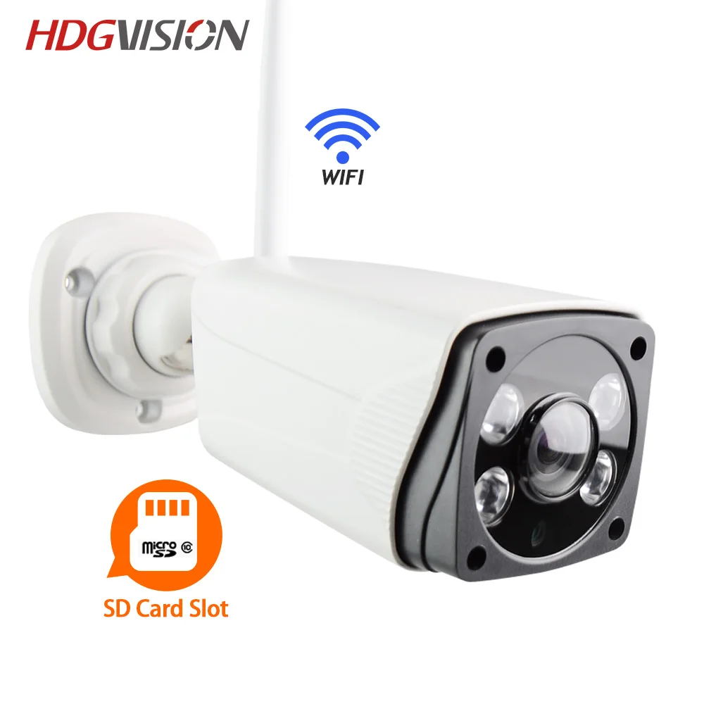 

HDGVISION 720P IP Camera Network Camera Video Surveillance Night Vision Outdoor Wifi IP Camera 1.44mm Wide Angle