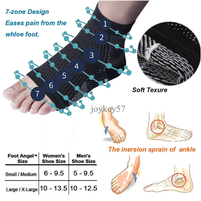 2 x Wear Foot Pro Relieves Plantar Fasciitis Heel Pain Compression Sleeve Socks Christmas Gift fashion new comfortable socks | Женская