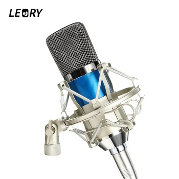 

LEORY BM-700 Condenser Microphone Professional Karaoke Microphone Mic With Shock Mount Stands For PC Studio Radio Recording Sing