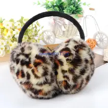 Wearing fake fur leopard on soft winter warm earmuffs wholesale manufacturers