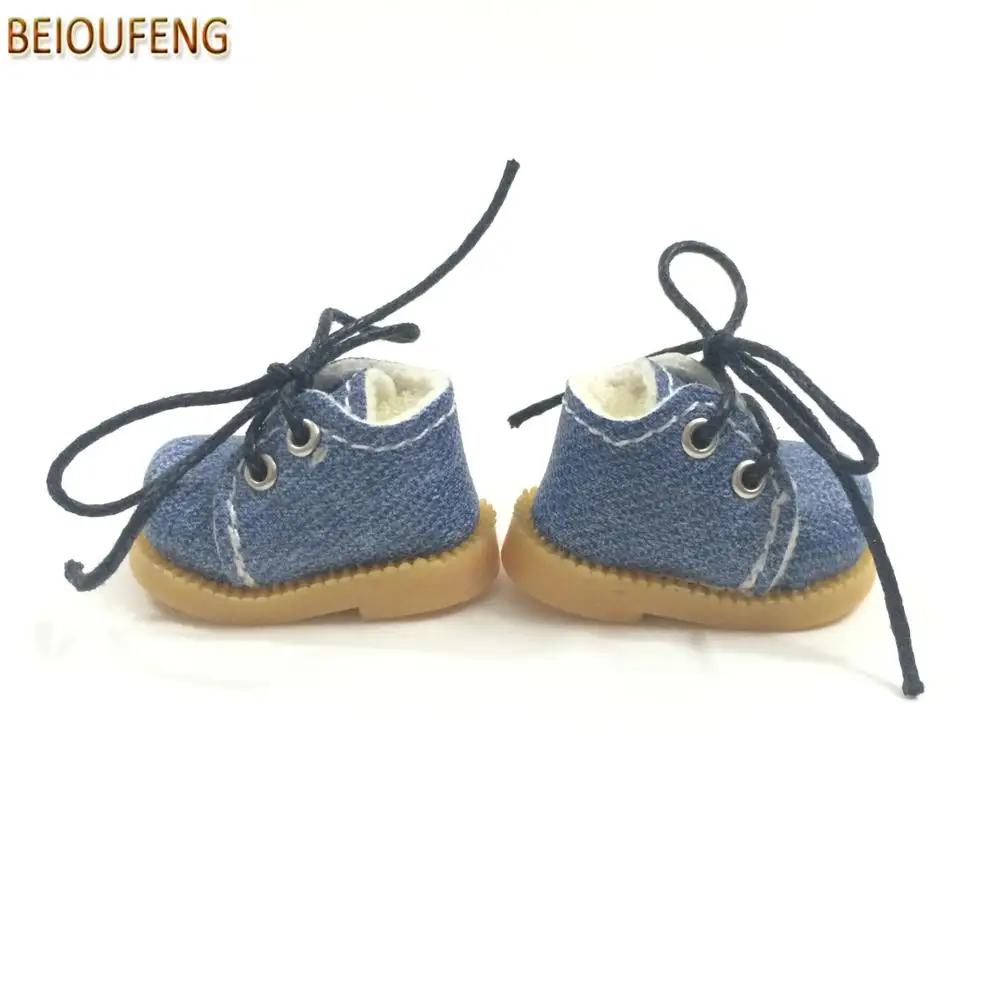 BEIOUFENG 3.8CM Fashion Doll Shoes for Blythe Doll Toy,Mini Gym Shoes Sneakers for Dolls,BJD Doll Footwear Sports Shoes 6 Pair