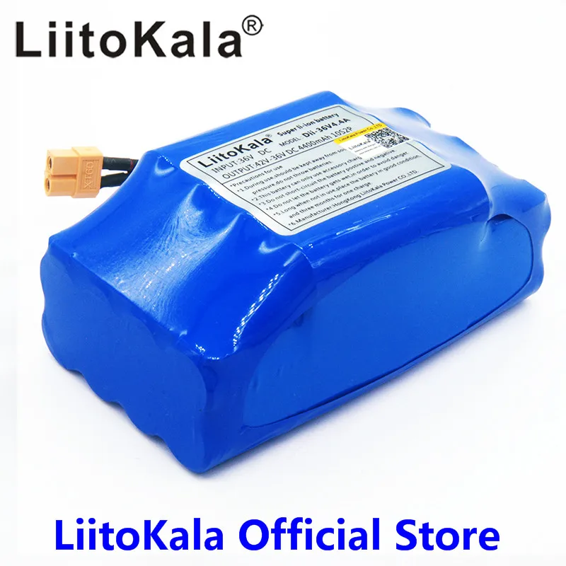 LiitoKala 36V rechargeable li-ion battery pack 4400mah 4.4AH li-ion cell For Electric Self Balance Scooter Hoverboard Unicycle rechargeable battery
