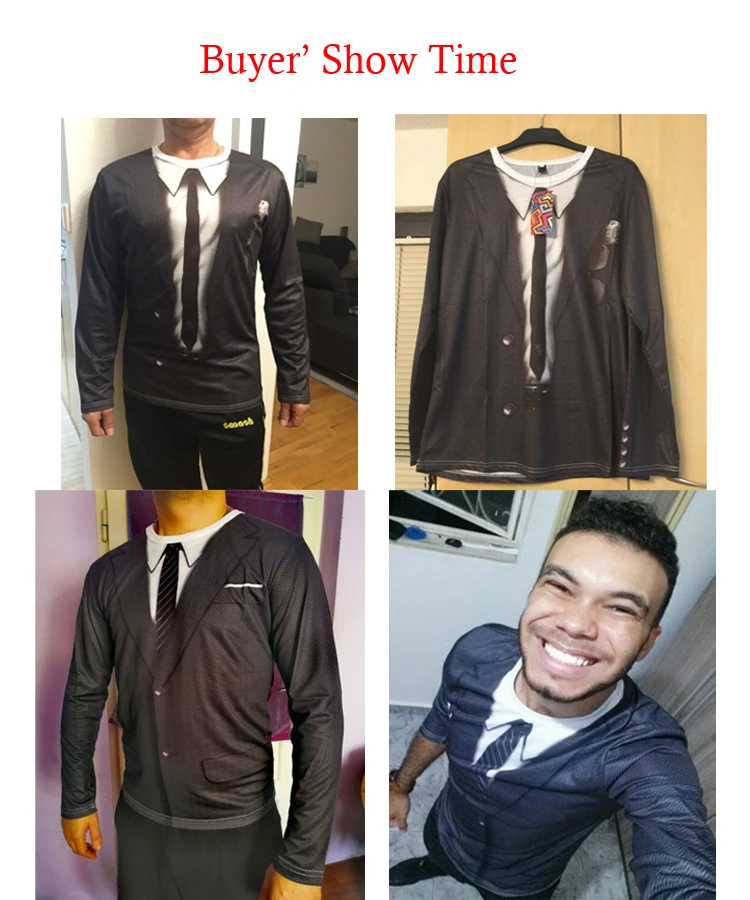 Falso traje de 3D impresión T camisa de los hombres de la primavera de 2017 Nuevo O cuello camiseta Homme Harajuku Hip Hop divertido Camisetas slim Top Tees Falso traje de 3D impresión T camisa de los hombres de la primavera de 2017 Nuevo O cuello camiseta Homme Harajuku Hip Hop divertido Camisetas slim Top Tees