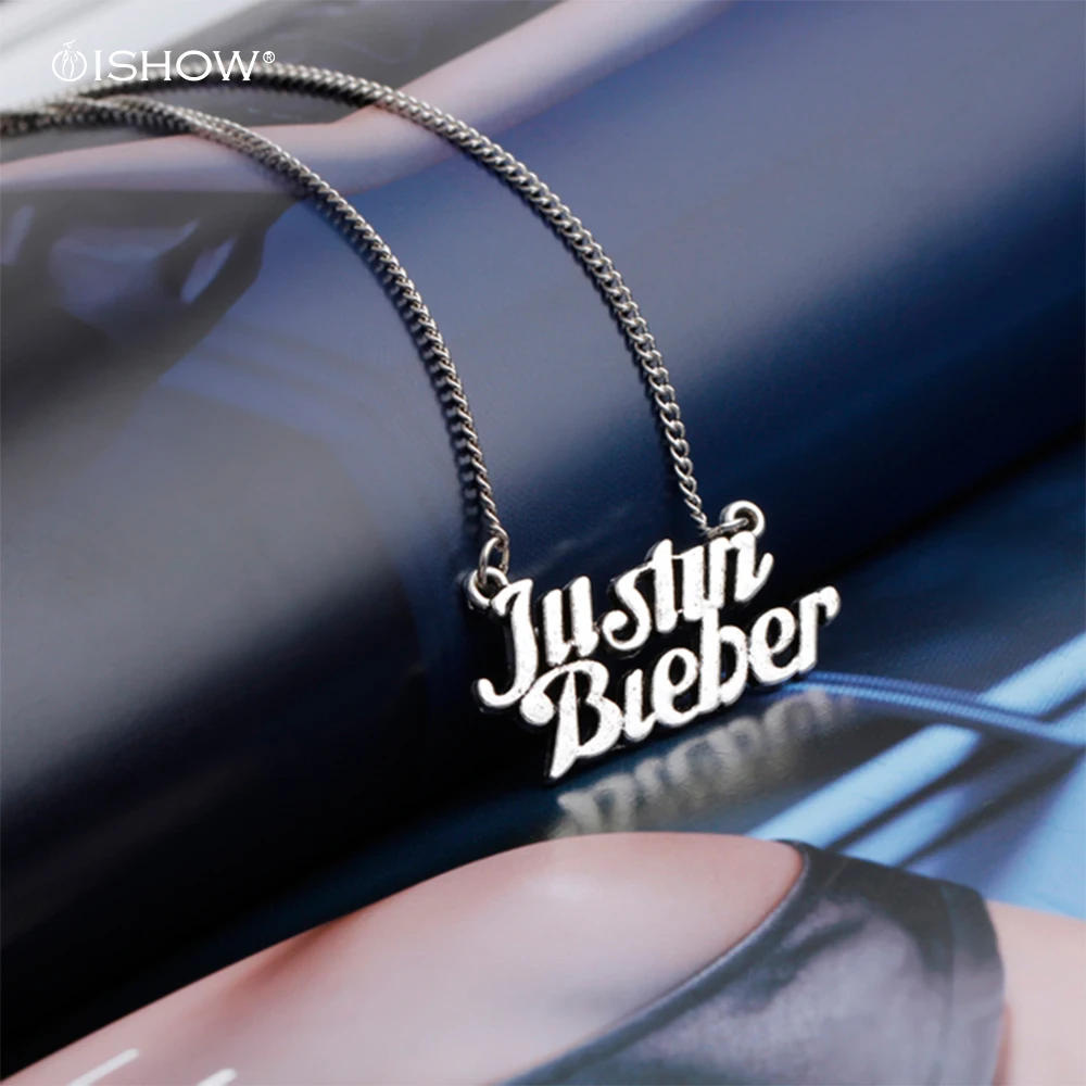 Vintage justin bieber collares mujer silver chain choker necklaces