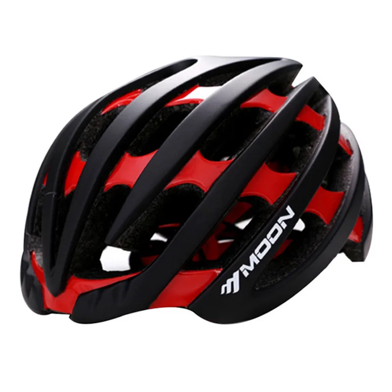MTB велосипедный шлем MOON Ultralight/EPS в литой/Горный/Шоссейный/велосипедный шлем для взрослых велосипедный шлем casco ciclismo 5 - Цвет: black red