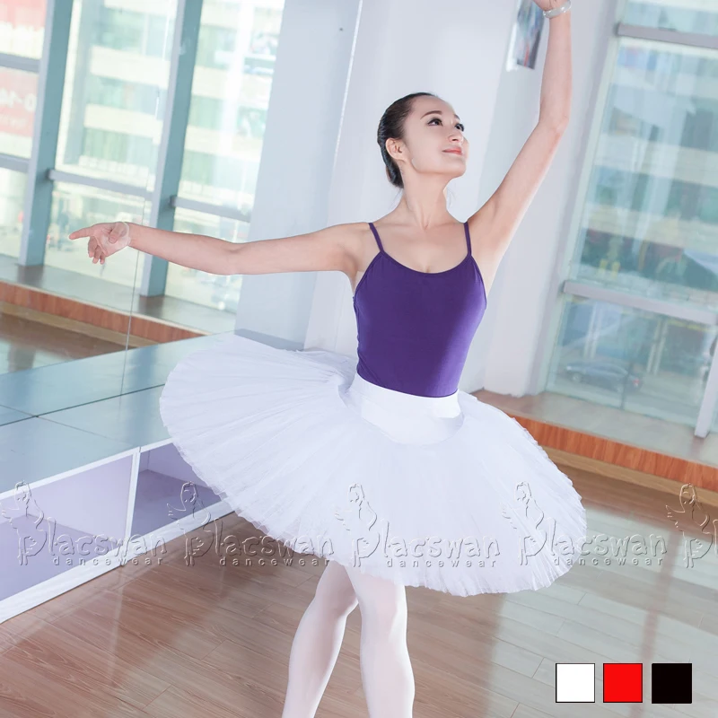 

White Pleated Half Ballet Tutu Skirts Stiff Tulle Pancake Ballet Tutus Practice Tutu Skirt 7 layer Professional 1/2 Tutu BT505