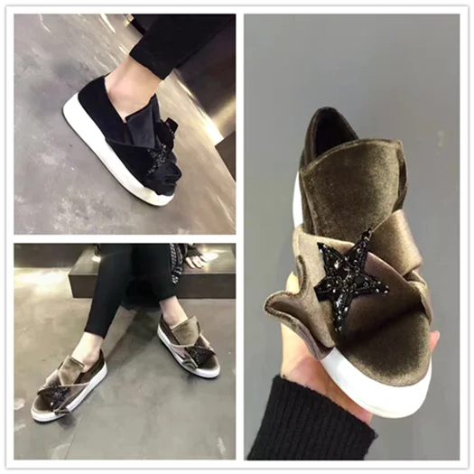 

2016 New Casual Velvet Women'S Shoes 2016 Winter New Waterproof Plush Flats Slip On Thick Bottom Shoes Loafter