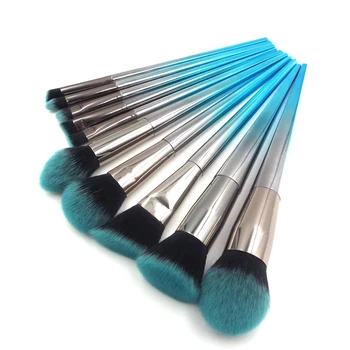 

10Pcs Professional Unicorn Pincel makeup Brushes Set Maquiagem primary eyeshadow foundation blending blue makeup brush new