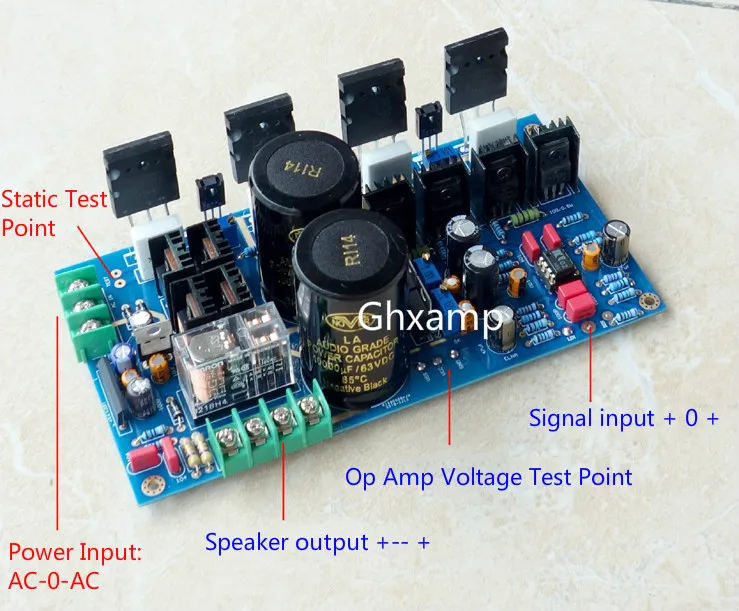 Ghxamp 20 Вт чистый класс A Op amp усилитель мощности аудио плата 2SC5200 2SA1943 NE5532 усилитель 60 Вт 4OHM DIY наборы