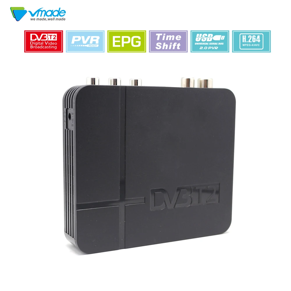 

Vmade DVB-T2 DVB-T Bandwidth HD Digital TV Tuner Receptor MPEG4 DVB T2 H.264 Terrestrial TV Receiver Set Top Box