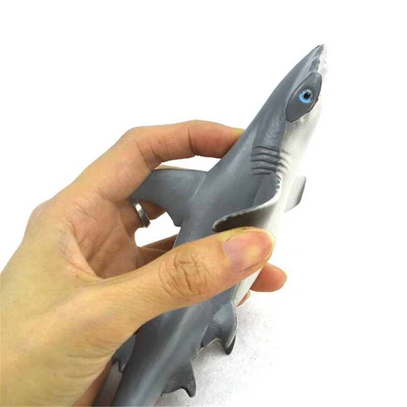 18 см Hammerhead Акула реалистичные морские фигурки животных твердые пластиковые детские игрушки модель