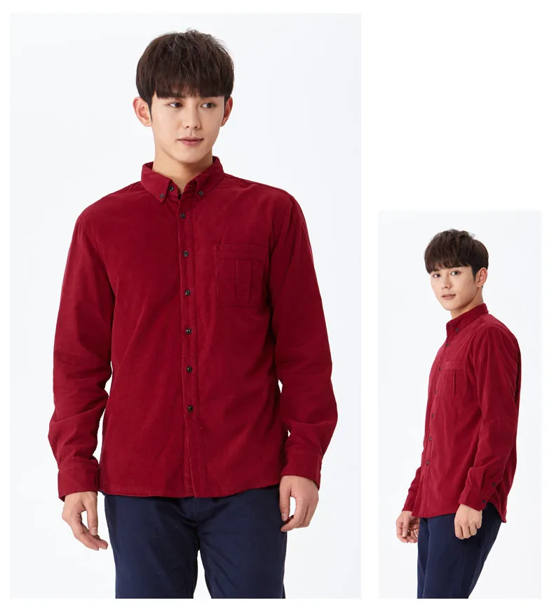 corduroy wine shirt wine red 01