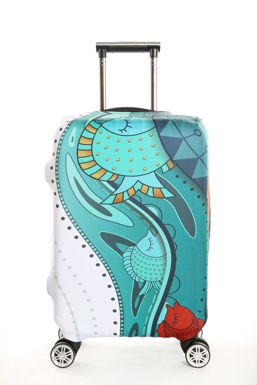 Travel Luggage Cover Sunglass Beach Sand Suitcase Protector Fits 22-24 Inch Washable Baggage Covers