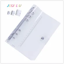 A7 обложка дневника DIY ПВХ 6 отверстий спираль повестки дня журнал Тетрадь Простыни В виде ракушки binder прозрачный Цвет дневник планировщик Крышка