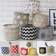 Коробка для хранения, настольный органайзер для хранения, корзина для мелочей с милым принтом, хлопковая ткань