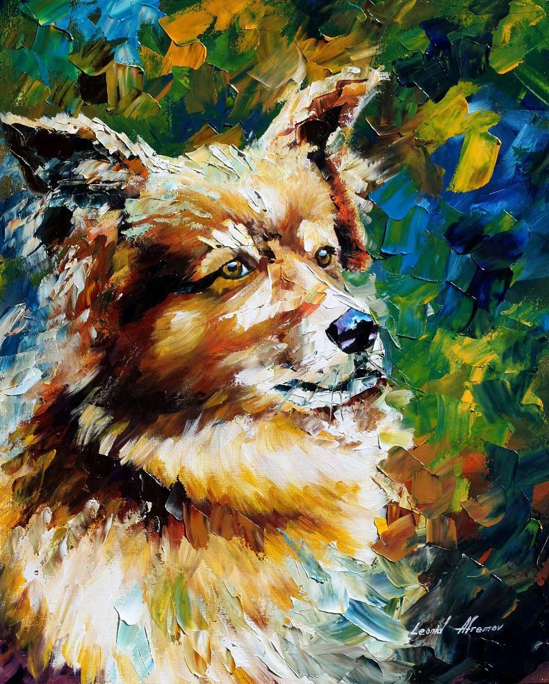 dog oil paintings for sale