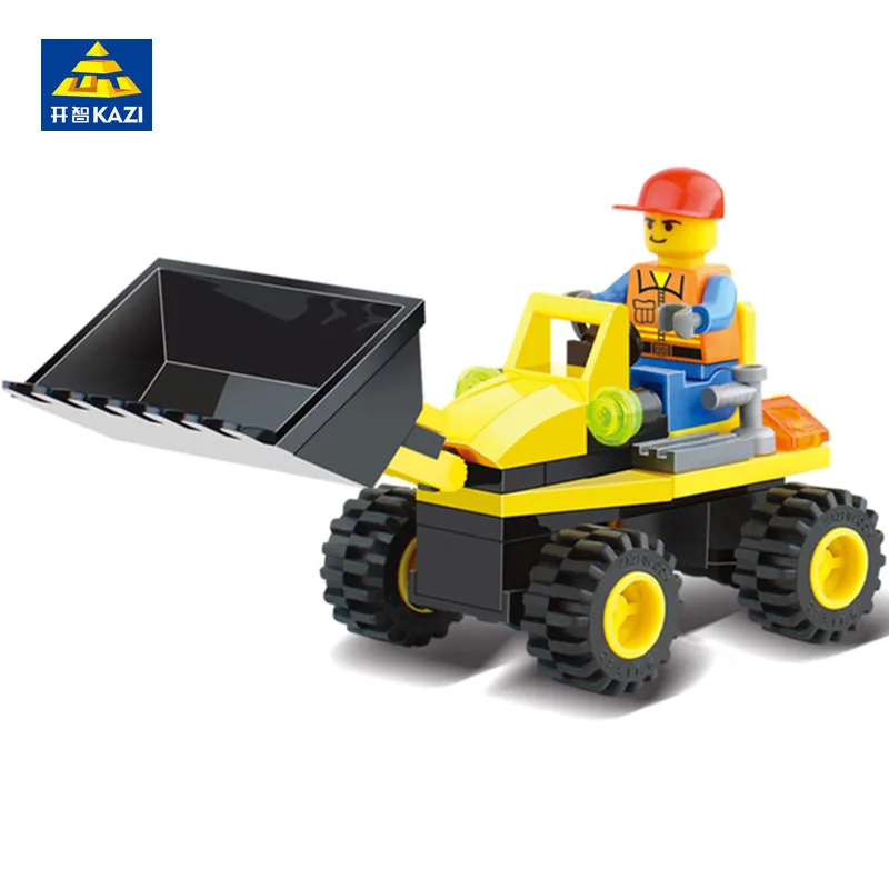 

Funny Bricks City Engineering Construction Series Forklift Tractor Shovel Car Boy Kids Gift DIY Educational Toys For Children
