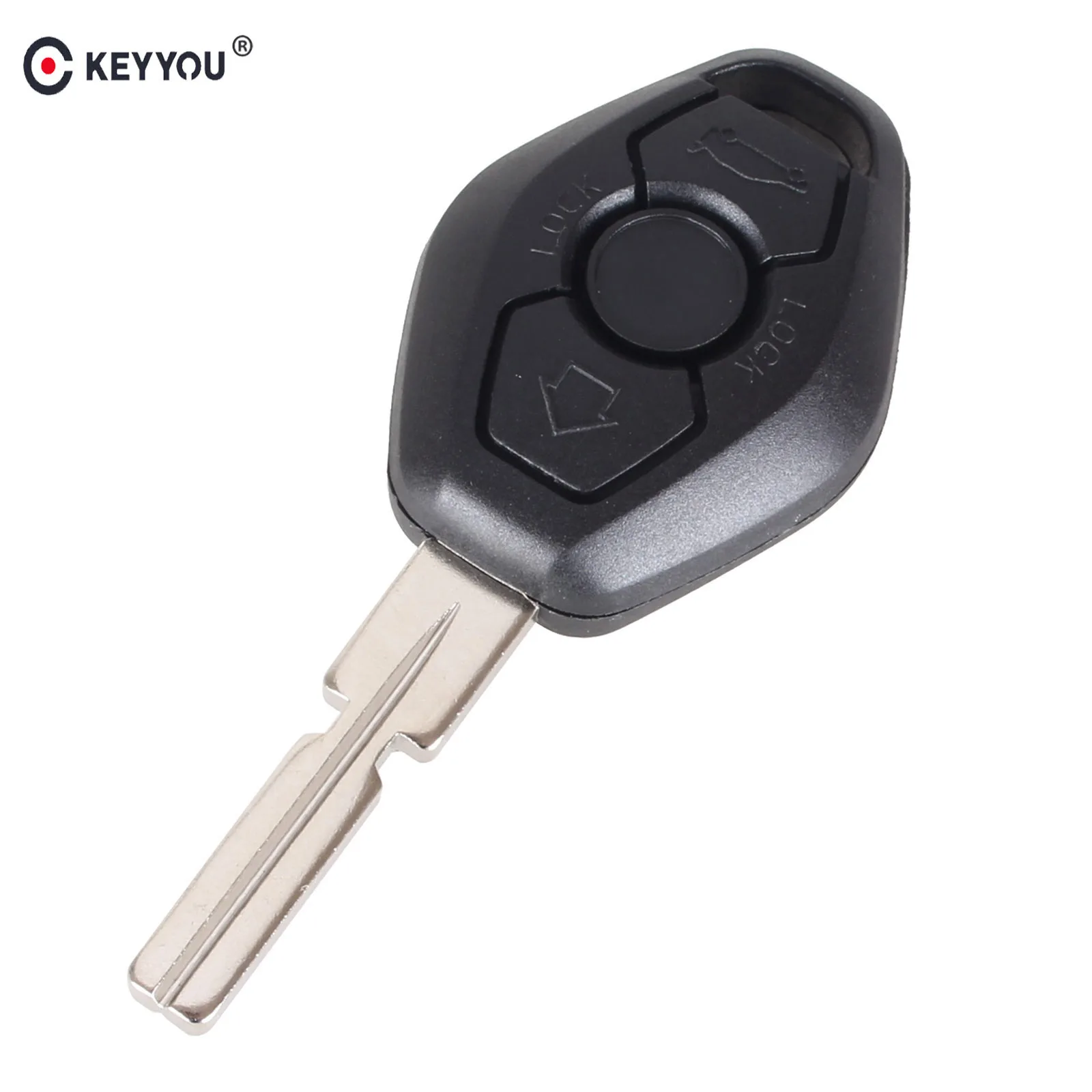 KEYYOU 3 кнопки UNCUT ключ REMOTE чехол подходит для BMW 3 5 7 серии Z3 Z4 X3 X5 M5 325i E38 E39 E46