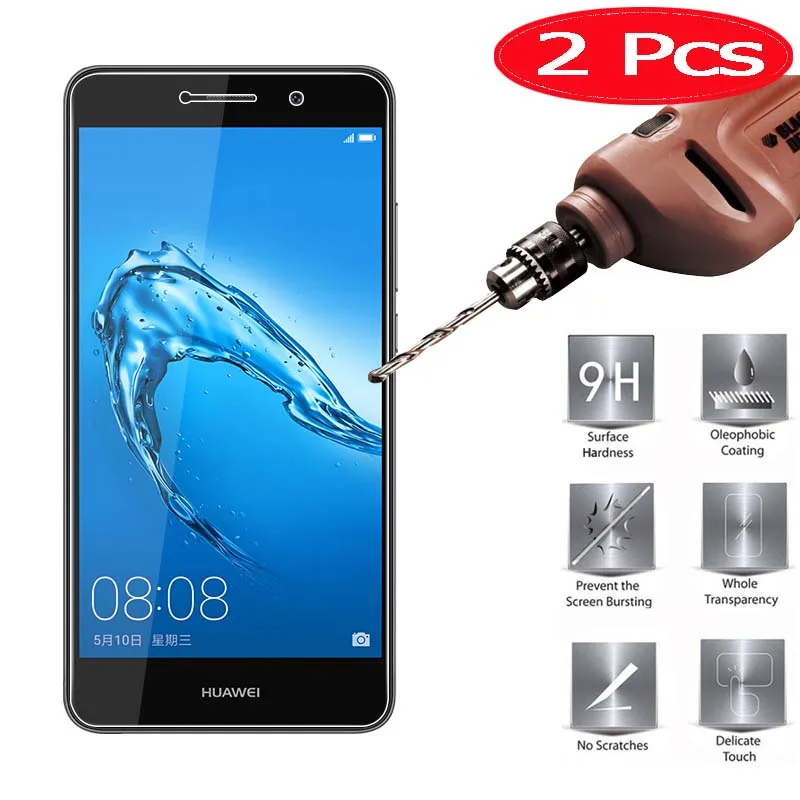 2 Pieces HOPELF Screen Protector for Huawei Y7 Prime Tempered Glass XL 2.5D 9H Phone Film | Мобильные телефоны и