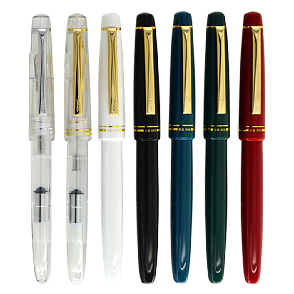 

ISHOWTIENDA Vacumatic Fountain Pen 0.5mm Fine Nib Silver Cap Wing Sung 659 Metal+ABS Body 0427