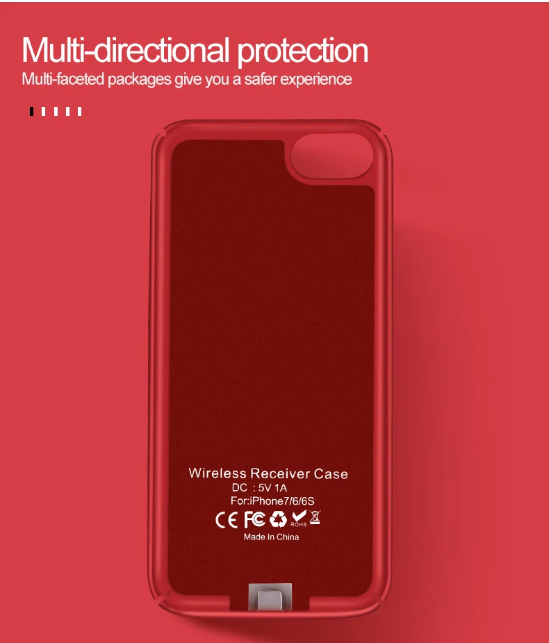 YILIZOMANA QI Беспроводное зарядное устройство приемник ТПУ чехол для iPhone6 6S 7 Plus iphone6 6S plus чехол