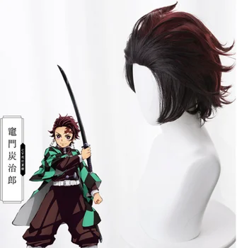 

Demon Slayer Cosplay Blade of Demon Destruction Kamado Tanjirou Cosplay Wig Hair Costume Props