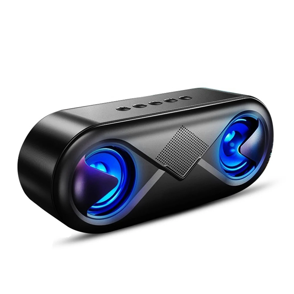 Портативный беспроводной Bluetooth динамик 5 0 с громким стерео звуком богатый бас 66ft