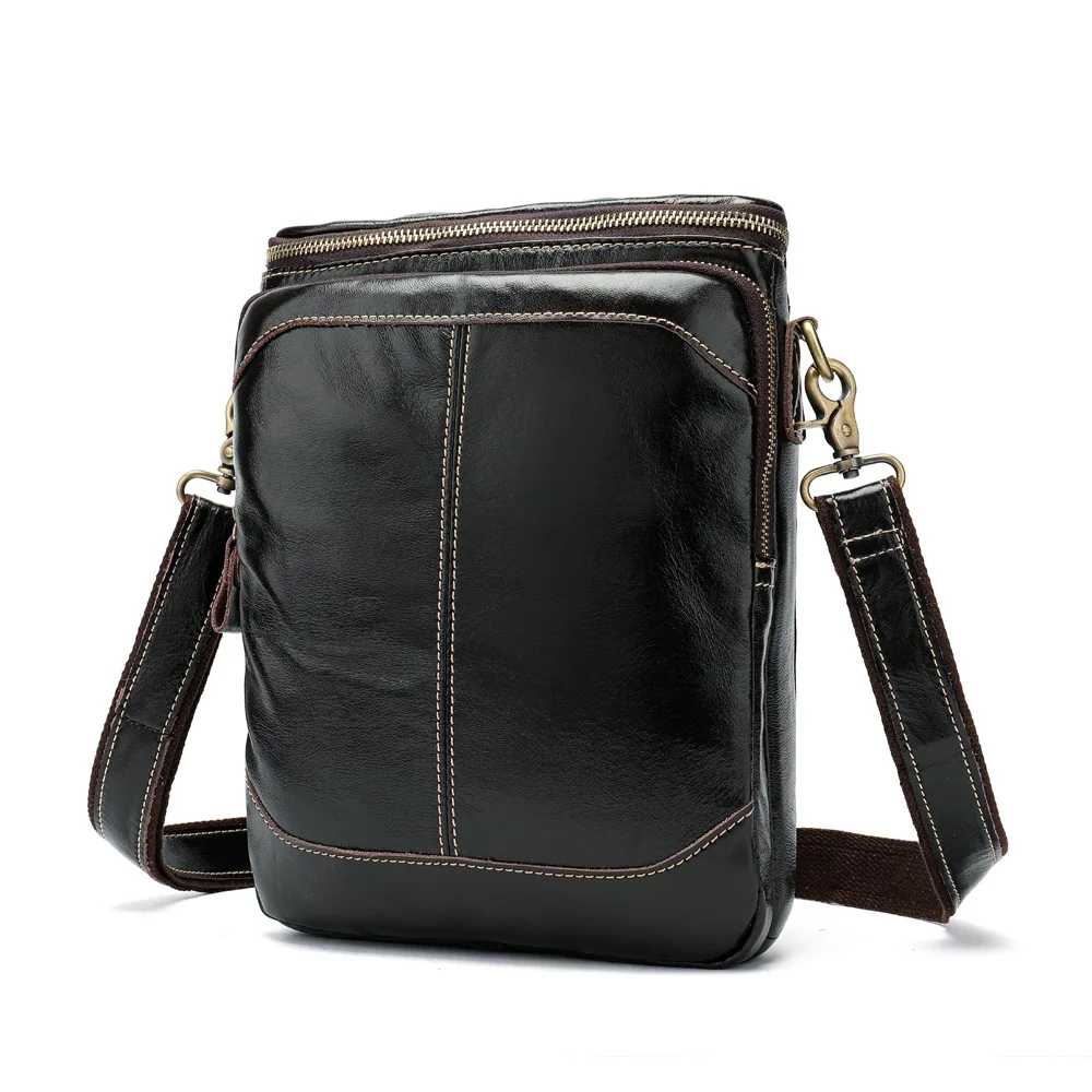 Vintage männer Schulter Taschen Zipper Messenger Tasche männer Echte Leder Tasche Männlichen ipad Umhängetaschen für Männer handtaschen