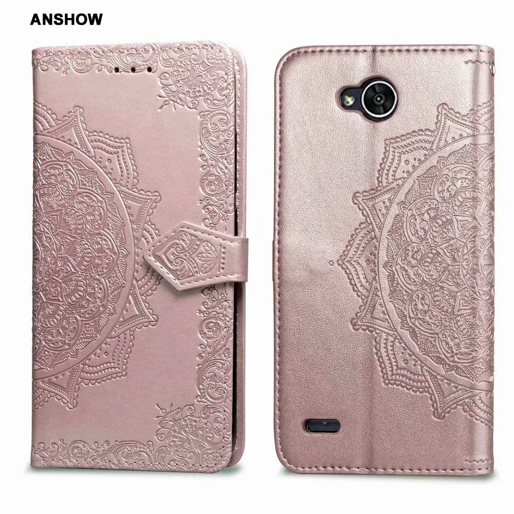 

Imprint Flower Wallet Leather Case For LG Stylo 4 Stylo4 LV3 LV5 G7 K10 Q7 2018 X Power 2 Lace Card Fashion Purse 1PCS