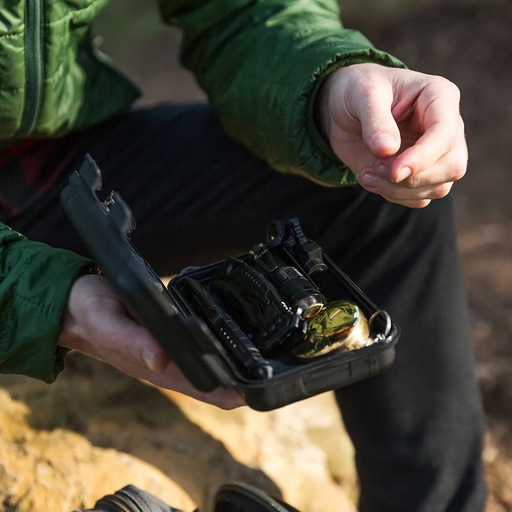 Survival Outdoor Kit Set Multifunction First Aid SOS EDC Emergency Supplies Tactical for Wilderness Tool Garget Camping Travel (16)