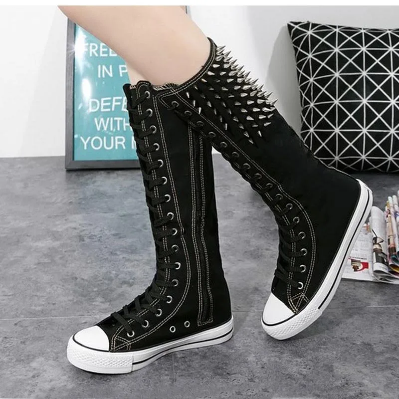 knee high top shoes