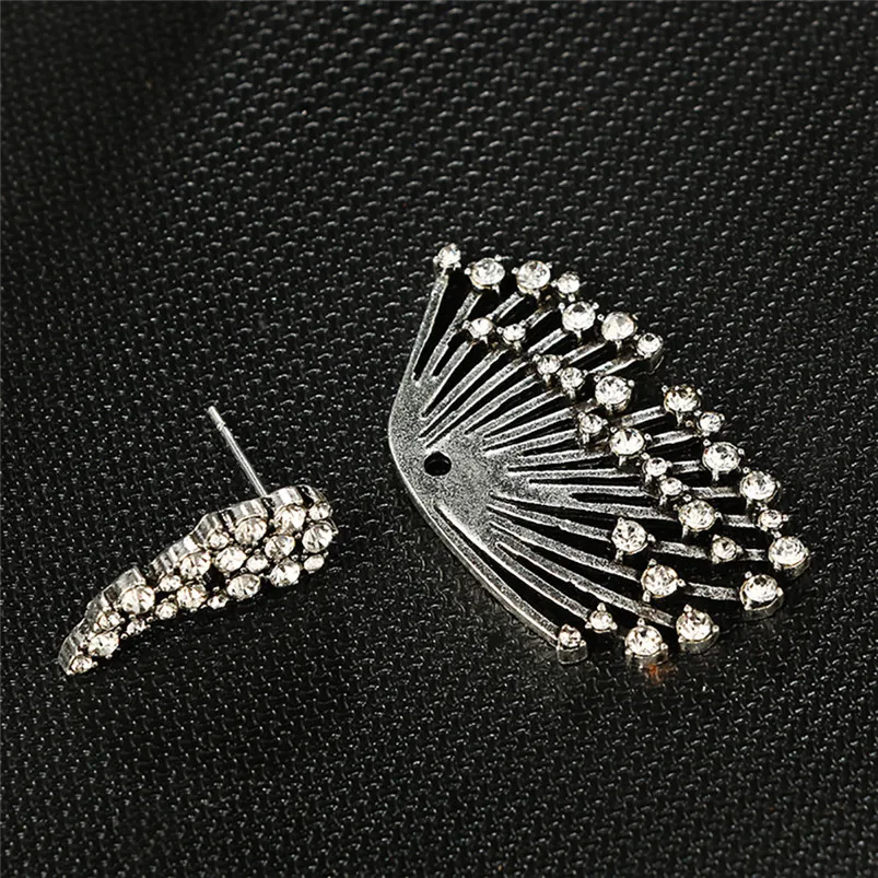 Women Earring Alloy Multi-drill Earrings Oorbellen Asymmetric Multi-layer Earrings Single Jewelry Accessories Bijoux F15 (2)
