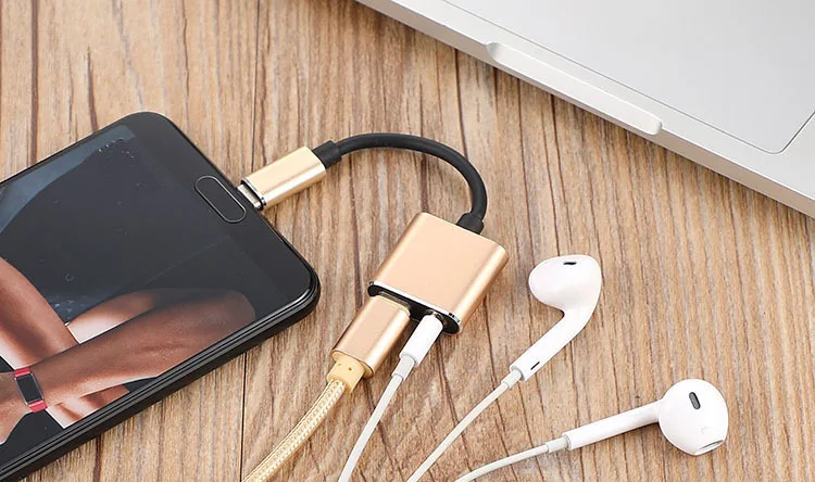 Новинка 2 в 1 usb type C до 3,5 мм разъем для наушников адаптер для Letv Xiaomi Aux аудио кабель зарядное устройство для наушников зарядка USB-C конвертер