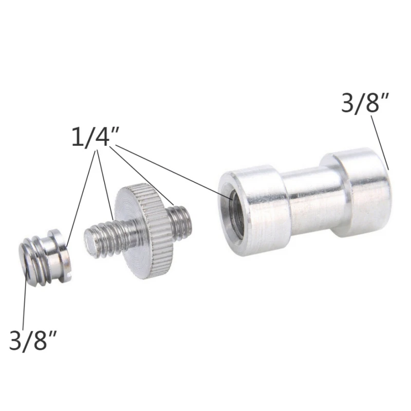 Камера из трех частей от 1/4 до 3/8 дюймов винт адаптер конвертер для вспышки Держатель камеры свет зонтик штатив монопод