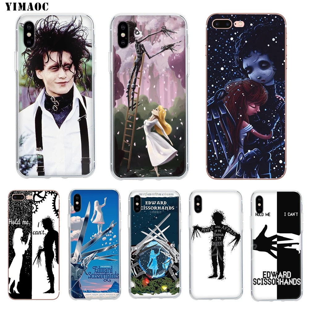 

YIMAOC Edward Scissorhands Soft TPU Silicone Case Cover for iPhone 8 7 6 6S Plus 5 5S SE X XS Max XR Coque Shell Cases