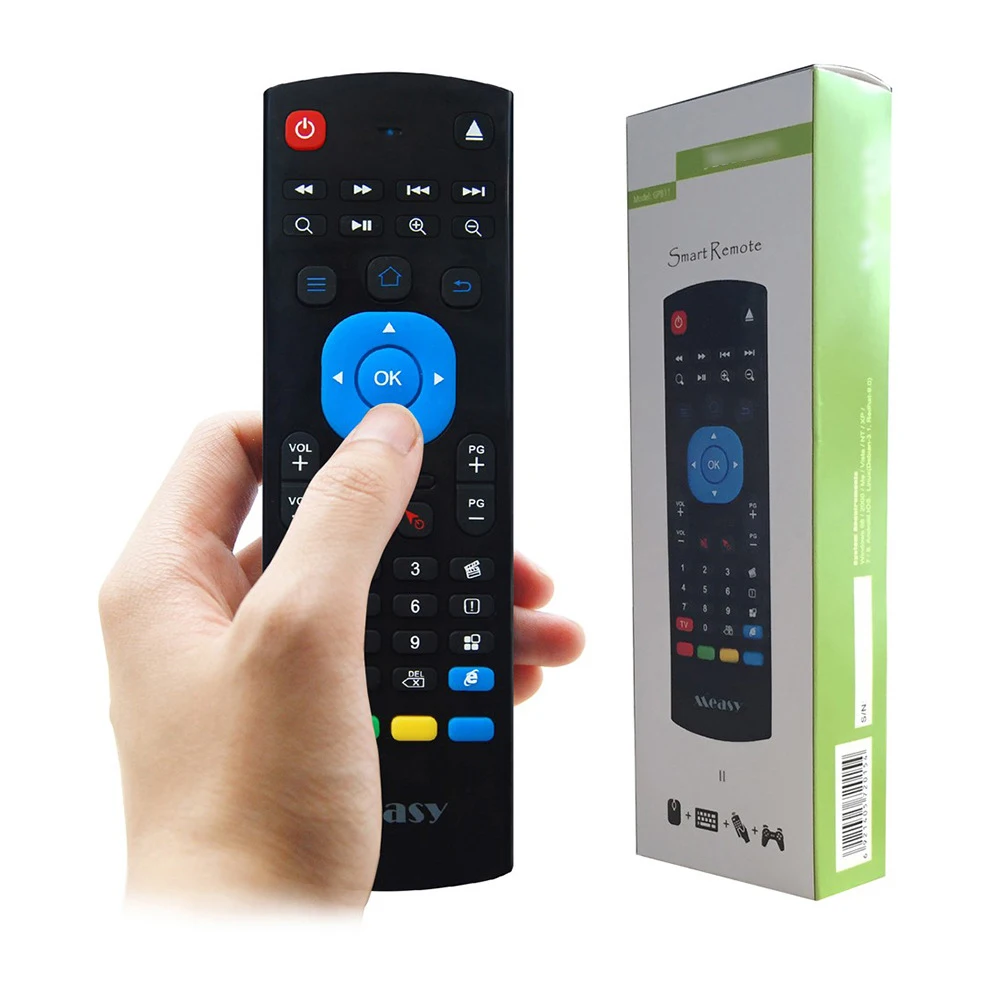 2,4G USB мини беспроводная клавиатура Fly Air mouse с Инфракрасный пульт управления с функцией запоминания 3-Gyro+ 3-Gsensor для проектора ПК Android tv Box