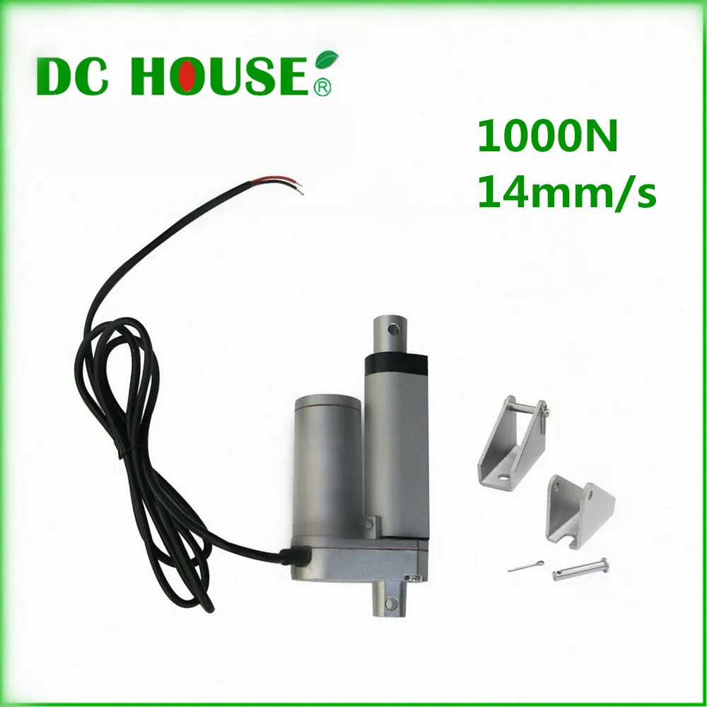 

1 PCS 50mm/10inch Stroke Heavy duty DC 12V 1000N Load Linear Actuator multi-function 10" Electric Motor 14mm/s