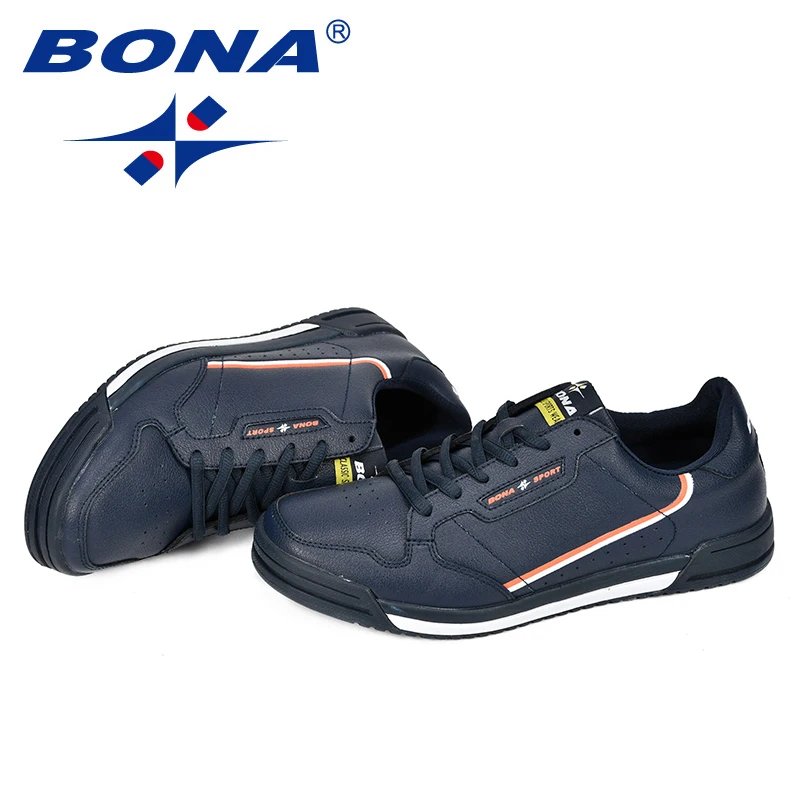 casual shoes BONA Men Flats Autumn Breathable Lightweight Leisure Comfortable Sneakers