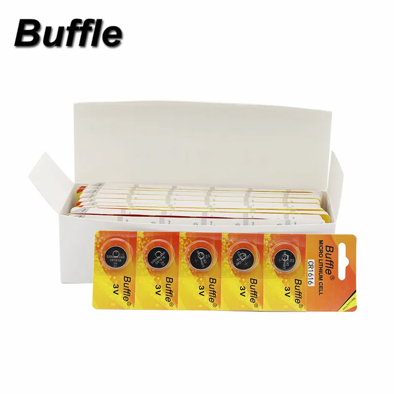 50Pcs/10cards Buffle CR1616 DL1616 ECR1616 LM1616 1616 Lithium Batteries Coin Battery