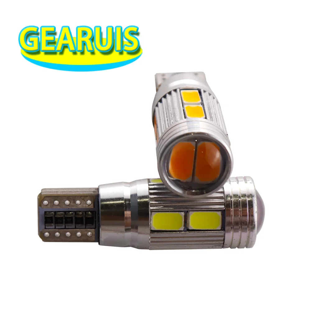 

10pcs Car Styling T10 Canbus 194 W5W 10 SMD 5630 LED Light Bulb OBC No Error Parking T10 LED Car Side Light 12V white ice blue