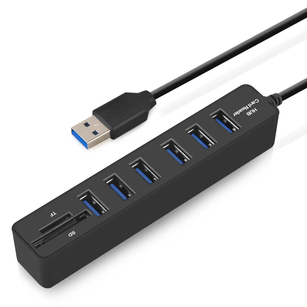 Mini USB Hub 2.0 Multi usb Splitter Combo 3/6 Ports + 2 SD/TF Card Reader High Speed All In One Usb HUB for Laptop Computer цена Mini USB Hub 2.0 Multi usb Splitter Combo 3/6 Ports + 2 SD/TF Card Reader High Speed All In One Usb HUB for Laptop Computer цены онлайн