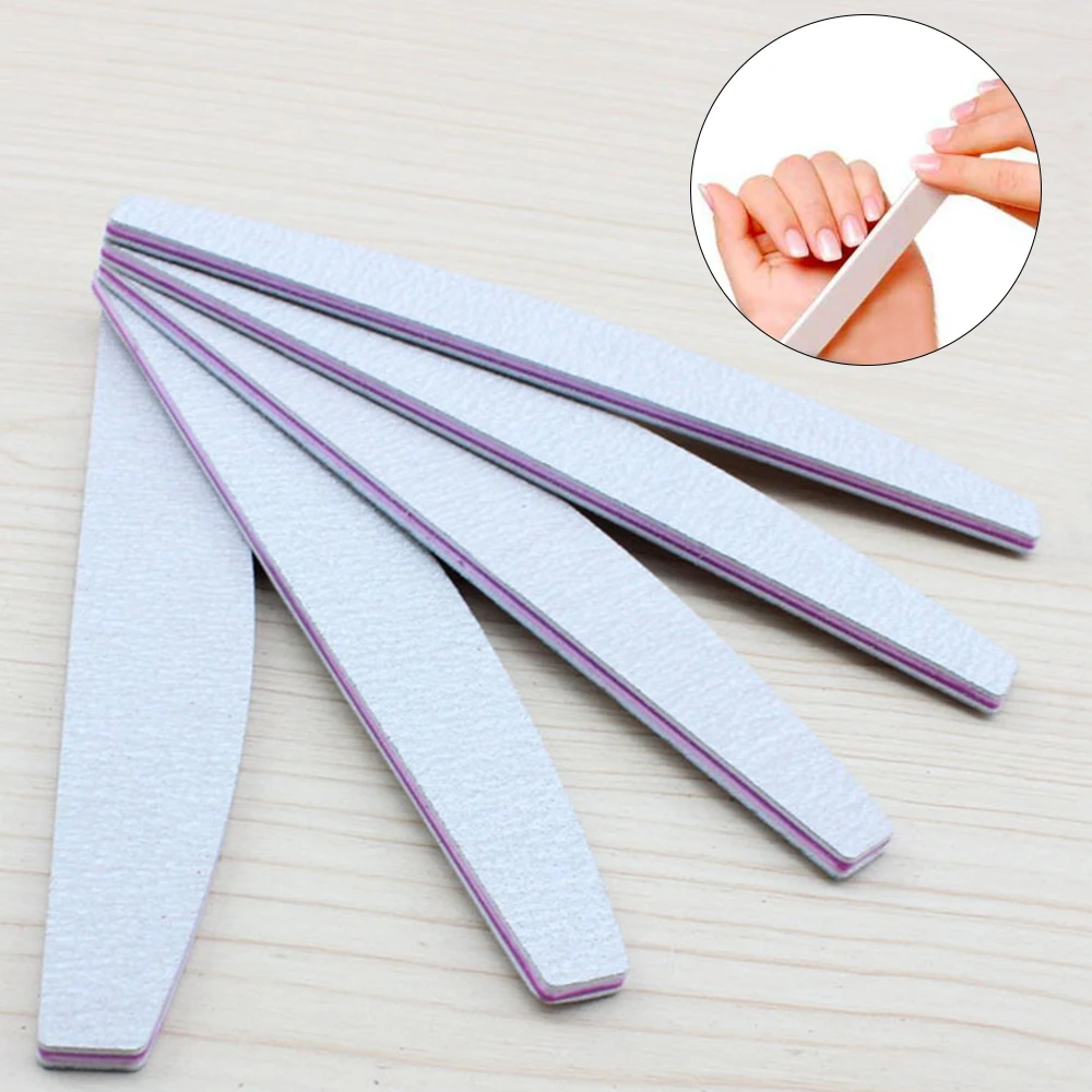 

5PCS Nail Files for Nails Gel Cuticle Remover 100/180 lime a ongle Milling Buffers Set Polishing Sanding Files Saws Nail Art