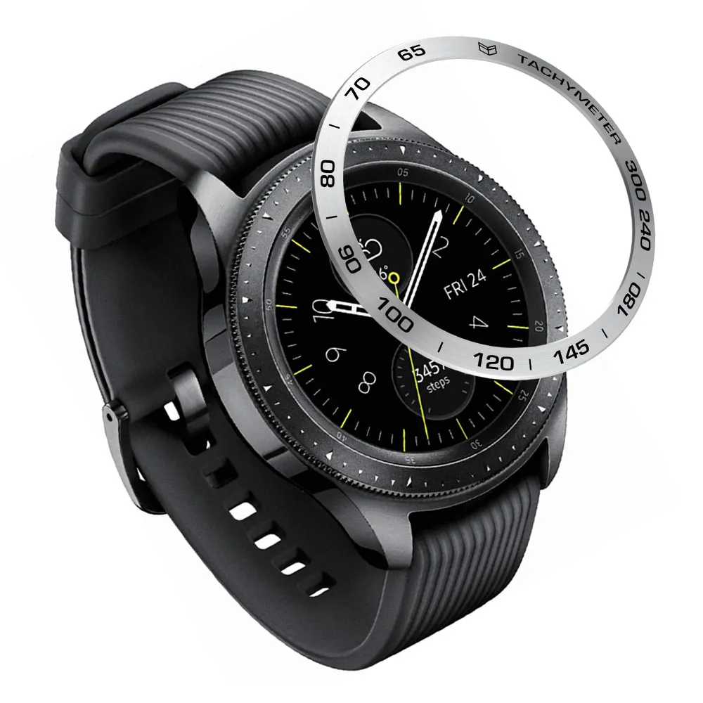 Крышка из нержавеющей стали для samsung Galaxy Watch 46 мм/42 мм/gear s3 frontier/gear S2 классический SM-R732 ободок кольцо Клей чехол - Цвет ремешка: watch 42mm D Silver