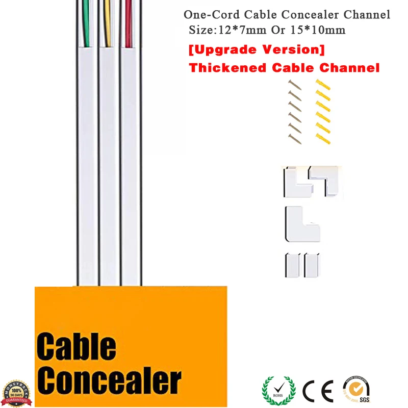 

One-Cord Cable Concealer Channel Mini Cable Hider Management System Cable Raceway Kit Micro Self-Adhesive Wire Covers Electrical