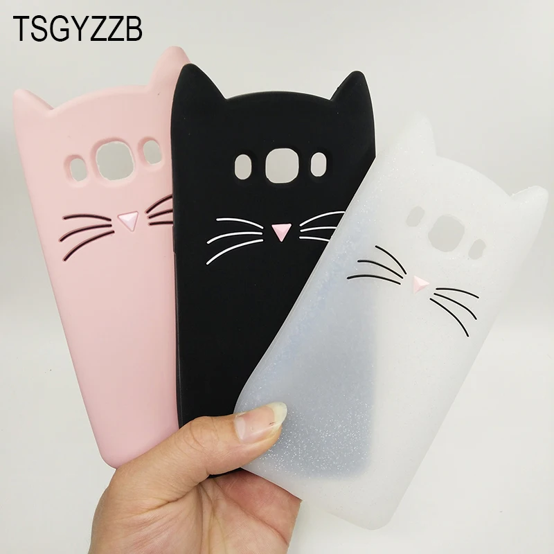 

Innovation 3D Cat Phone Case For Samsung Galaxy A5 A7 A3 2017 J5 J7 2016 Grand Prime S8 S7 S6 Edge Cute Silicone TPU Soft Cover