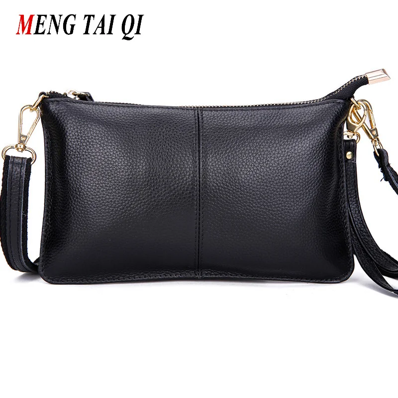 First layer cow leather font b women b font messenger bags phone font b clutch b