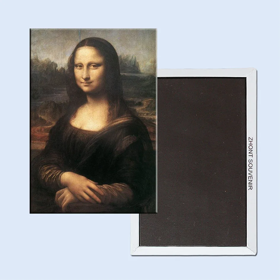 Французские туристические сувениры магнитные магниты на холодильник Mona Lisa замок
