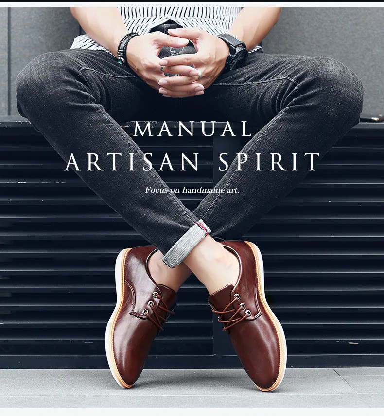 

free shipping Breathable Mens Casual Shoes Fashion Leather Men Flat Shoes Formal Business Shoes Oxfords For Male KMD18-34 A1
