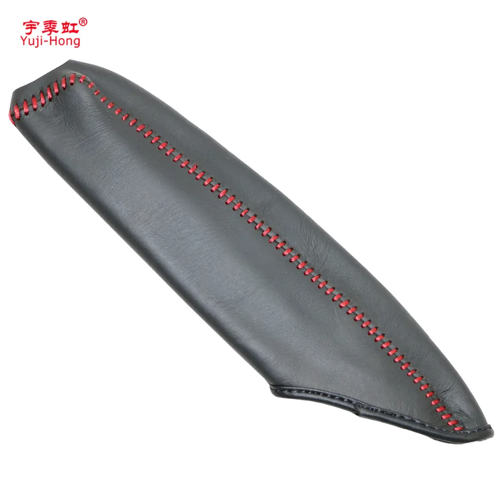 Yuji-Hong Car Handbrake Covers Case for Toyota RAV4 2013- Genuine Leather Handbrake Grips Car-styling Auto Cover