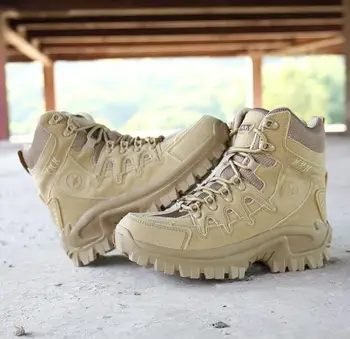 

Men Hiking Shoes Mid-top Waterproof Outdoor Sneaker Men Leather Trekking Boots Trail Camping Climbing Hunting Sneakers men 40-45